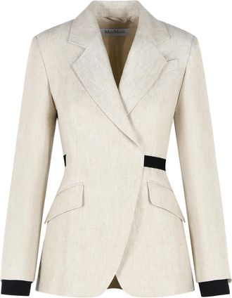 Max Mara Beigefarbener Leinenblazer Neutro von Max Mara