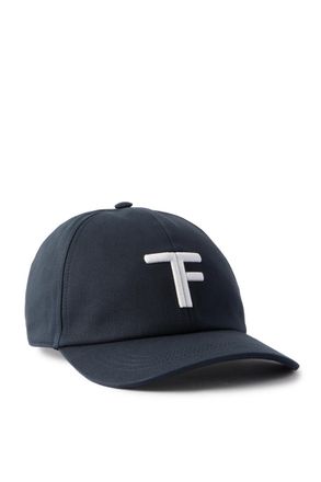 Tom Ford Logo-Embroidered Leather-Trimmed Cotton-Twill Baseball Cap