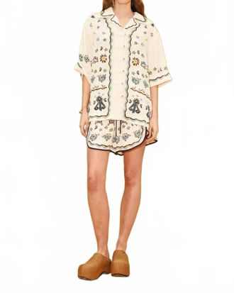Alemais Sun Dancer Shirt In Beige