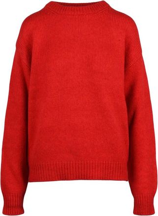 Add Maglione Girocollo - Dames - Ronde hals truien - Rood - S - Katoen - Truien & Vesten