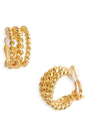Karine Sultan Twisted Rope Hoop Earrings in Gold at Nordstrom