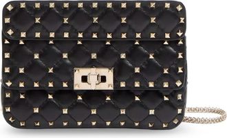Valentino Garavani Small Nappa Rockstud Spike Bag - Dames - Schoudertassen - Zwart - ONE Size - Leer - Tassen