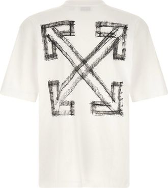 Off-white Graphic-Print Cotton T-shirt - White