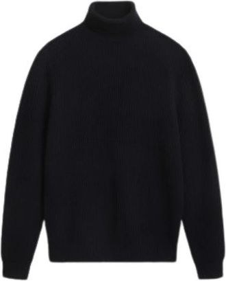 Woolrich Melton Turtleneck Sweater - Heren - Coltruien - Blauw - L - Wol - Truien & Vesten