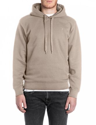 Replay Kapuzensweatshirt REPLAY, Herren, Gr. XXL, grau (stone), Sweatware, Obermaterial: 80% Baumwolle, 20% Polyester, unifarben, regular fit normal, Rundhal