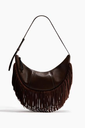 H&M Crossbody-Tasche mit Fransen - Dunkelbraun