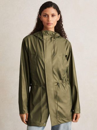Rains Hooded Jacket, Revel Brass Green, XS