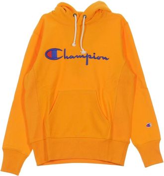 Champion Hooded Sweatshirt - Heren - Hoodies - Oranje - S - Katoen - Hoodies & sweatvesten