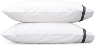 Matouk Lowell 600 Thread Count Set of 2 Pillowcases in Charcoal at Nordstrom, Size King