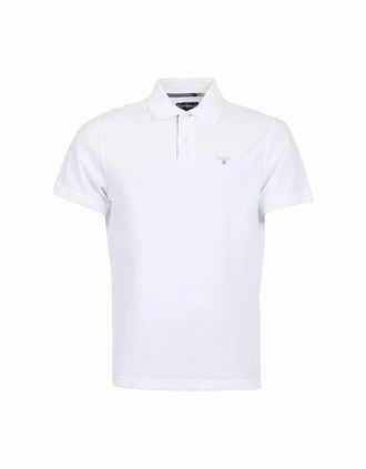 Barbour Mens Barbour Mens White Tartan Pique Polo Shirt - Size: 38