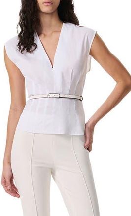 Rag & Bone Ines Pleated Poplin Top in White at Nordstrom Rack, Size 12