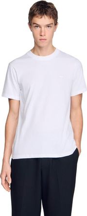 Sandro T-shirt with double S patch in White at Nordstrom, Size Xx-Large