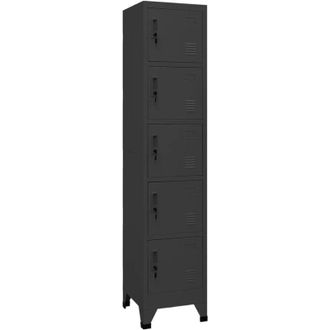 vidaXL Vidaxl - Taquilla De Acero Gris Antracita 38x40x180 Cm