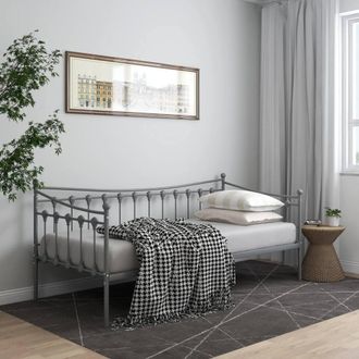 Berkfield Home Sofa Bed Frame Grey Metal 90x200 cm