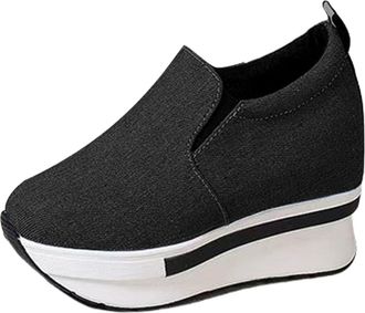 Generic Ladies Trainers Slip On Waterproof Walking Shoes Easy On Off Elastic Gussets Perfect Travel Groceries Quick Outings Non Slip Walking Trainers for Wome