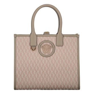 Versace V Allover La Medusa Small Tote - female - Versace - Shopping Bags - Gray - ONE SIZE - Bags