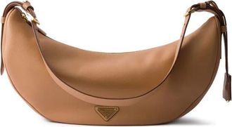 Prada Demi-Lune Large Leather Shoulder Bags