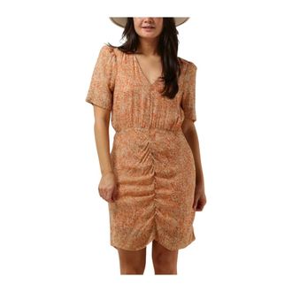 Second Female Dames, Jurken, Oranje, Maat: L Poliester