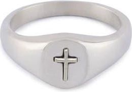 Serge DeNimes Cross Signet Ring in Silver at Nordstrom, Size 10.5
