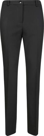 Pinko Stijlvolle stoffen broek met splitten - Dames - Slim Fit Broeken - Zwart - M - Broeken
