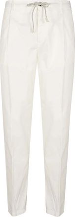 Eleventy Jogger Cotone Leggero - Heren - Chinos - Wit - W32 - Katoen - Broeken