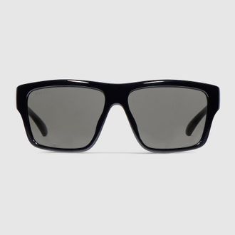 Gucci Geometric-frame Sunglasses, Black