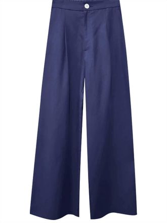 Karen Kane Womens Nara High Waist Pleated Pants In Navy