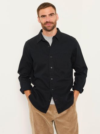 Fat Face FatFace Washed Black Long Sleeve Cord Shirt