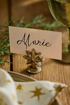 Terrain Golden Star Place Card Holders, Set of 4