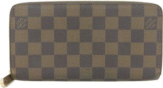 Louis Vuitton Damier Canvas Ebene Pvc Long Wallet (Bi-Fold) (Pre-Owned)