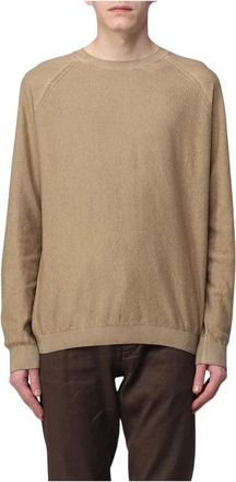 Paolo Pecora Heren, Truien, Beige, Maat: S Katoen