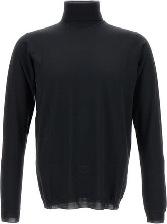 Goes Botanical Turtleneck Sweater In Extra Fine Merino Wool