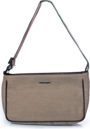 Gucci Beige Leather Small Webbing Bag (Authentic Pre-Loved)