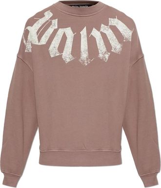 Palm Angels Logo Sweatshirt - Heren - Sweatshirts - Paars - XS - Katoen - Hoodies & sweatvesten