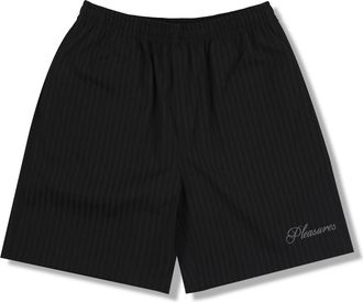 Pleasures Fortunate Textured Stripe Active Shorts in Black at Nordstrom, Size Xx-Large