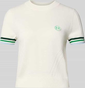 Marc Cain Regular Fit T-Shirt mit Woll-Anteil in Offwhite, Gr&ouml;&szlig;e 34