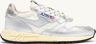 Autry SNEAKERS REELWIND IN NYLON E PELLE METALLIZZATA ARGENTO