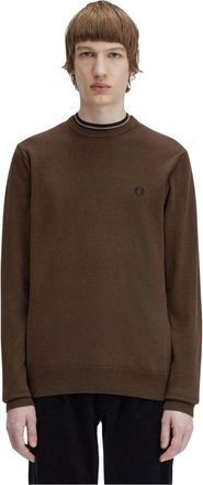 Fred Perry Maglione classico girocollo - - Knitwear - Uomo - Marrone - M