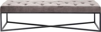 Kare Design Banco gris negro 150x40cm