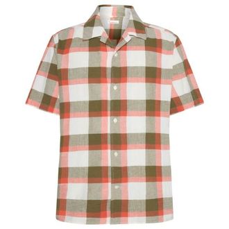 Knowledge Cotton Apparel Boxed Fit S/S Checkered Shirt Hemd f&uuml;r Herren | rosa
