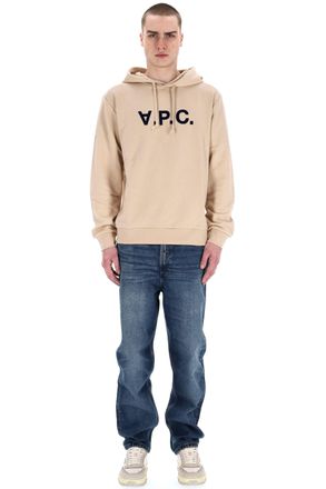 A.P.C. Cotton Crewneck Sweatshirt with Central Logo