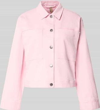 Soyaconcept Regular Fit Jeansjacke mit Brusttaschen Modell Bess in Hellrosa, Gr&ouml;&szlig;e XXL