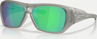 Oakley Chaminade - Occhiali da sole rettangolari grigio inchiostro opaco con lenti verdi a specchio