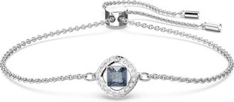 Swarovski Angelic Square Blauwe Kristallen Armband - Dames - Armbanden - Grijs - ONE Size - Accessoires