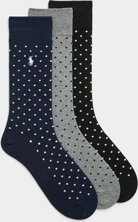 Polo Ralph Lauren Mens Dotted socks 3-pack