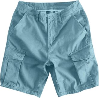 Generic Mens Lightweight Elastic Waist Cargo Short Relaxed Fit Summer Short