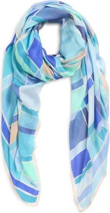 Echo Painted Plaid Wrap in Ultramarine at Nordstrom
