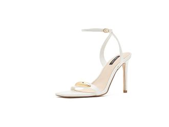 Nine West Props Womens Dress Sandals White : 6.5 M, Faux Leather