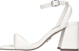Steve Madden Bibi Sandal - Dames - Sandalen met hakken - Wit - 40 EU - Leer - Schoenen