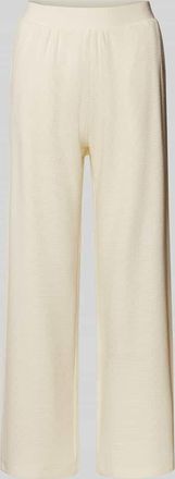 Christian Berg Flared Culotte mit Strukturmuster in Offwhite, Größe XXL